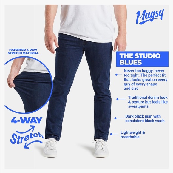 Mugsy Men’s Jeans 42X32 - Picture 2 of 11